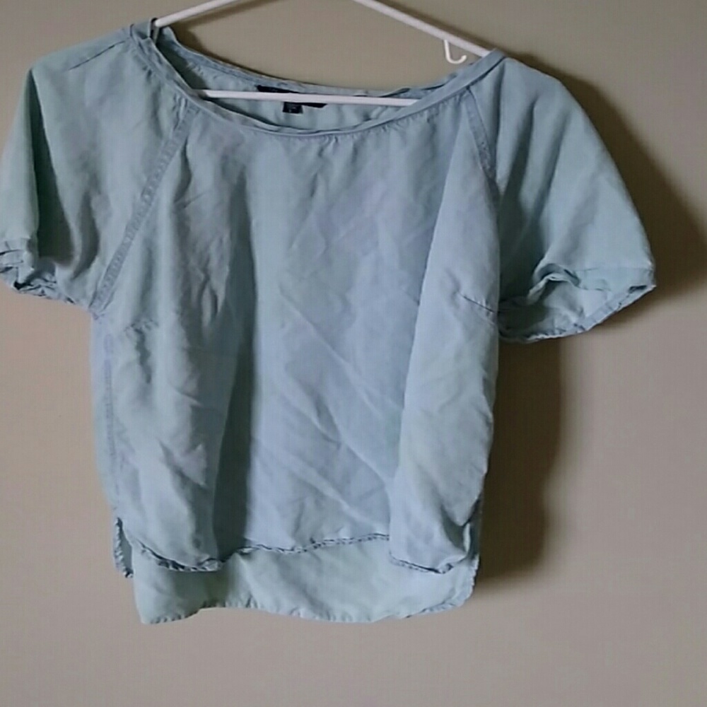 Mint green denim shirt